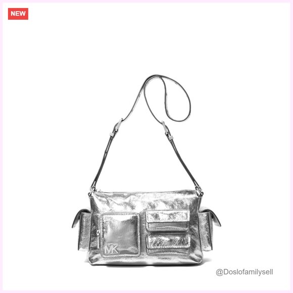 Medium Leather Shoulder Bag with Adjustable Strap and Multiple Pockets